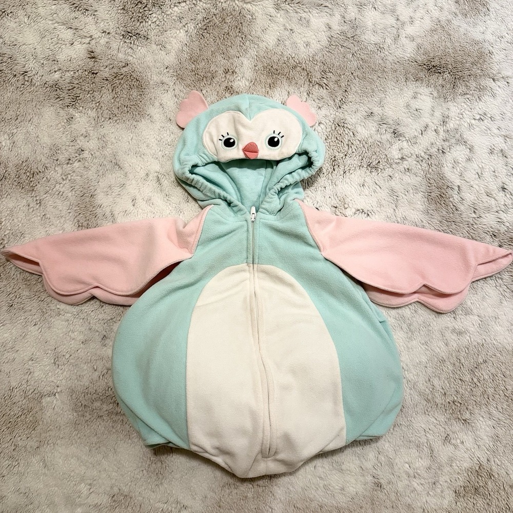 Light Blue  And Pink Baby Owl Carters Halloween Costume Size 12 Months